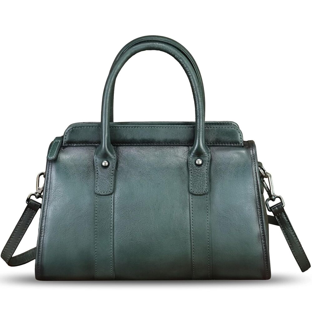 3929 Leather Satchel Top Handle Bags Handmade Purse Vintage Crossbody